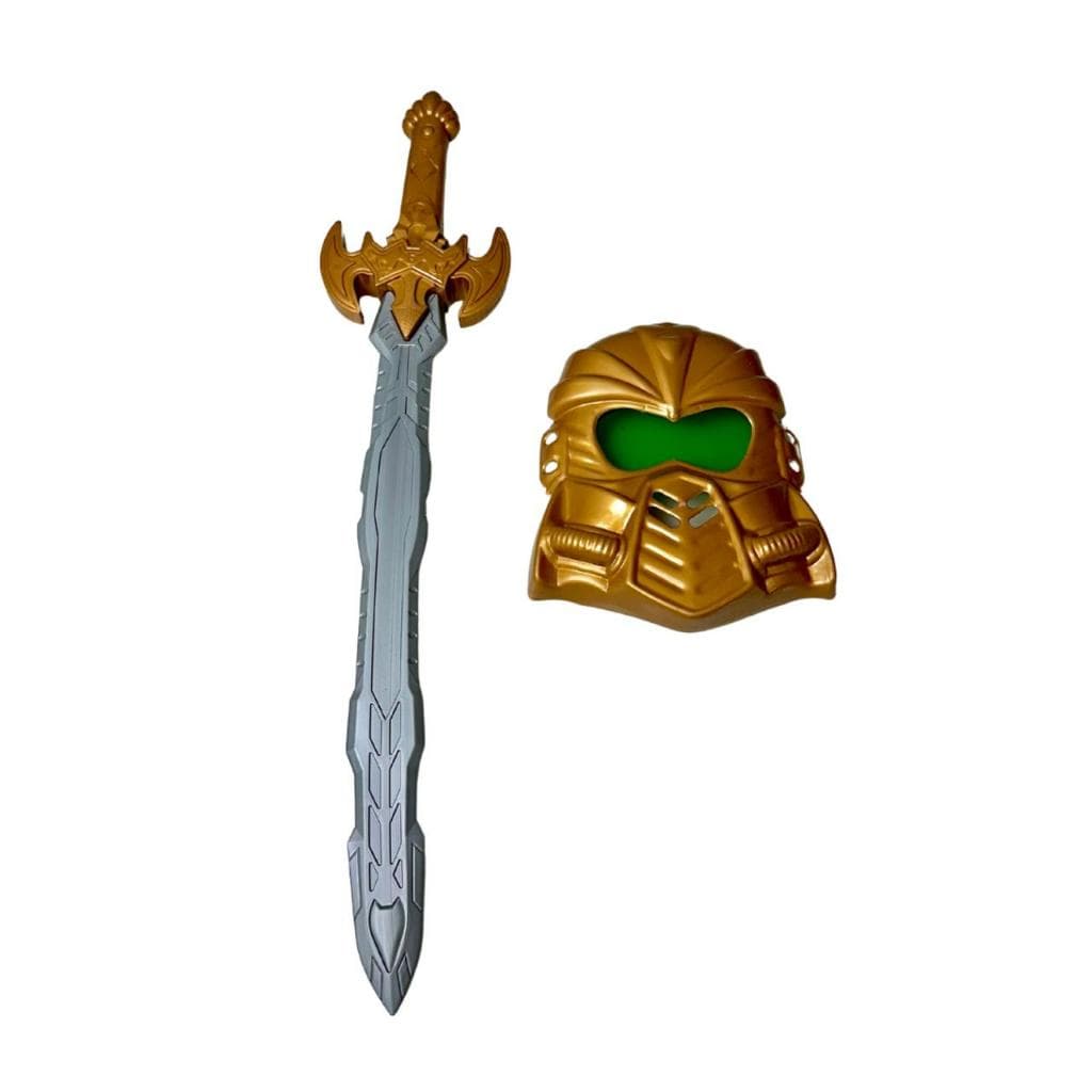 Soldado medieval do espaço Brinquedo Kit espada e mascara