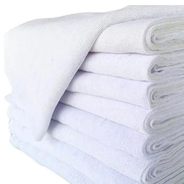 Pano de Chão Branco Alvejado 62x38cm – Kit 3/5/10/15/20 100% Algodão com Máxima Absorção