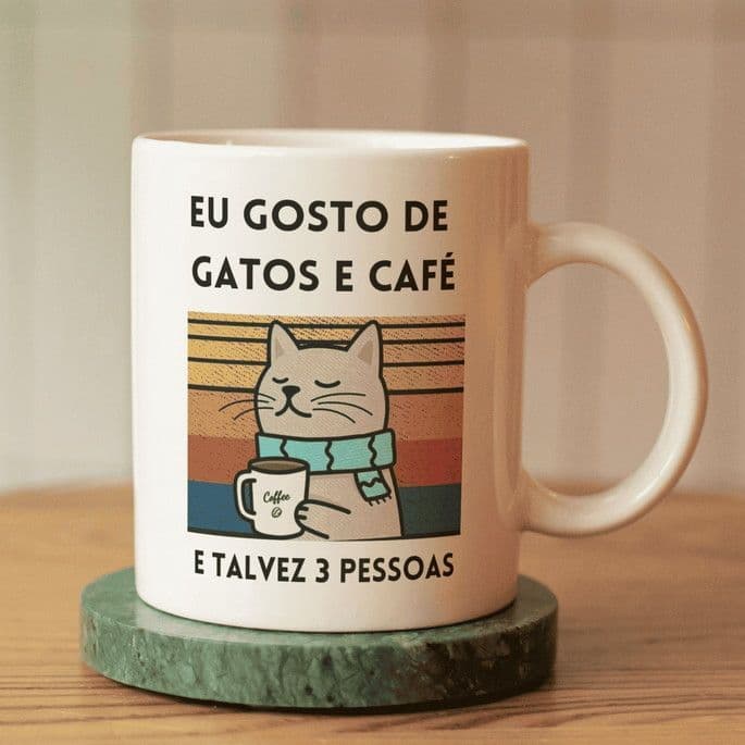 Caneca de gatos - caneca personalizada
