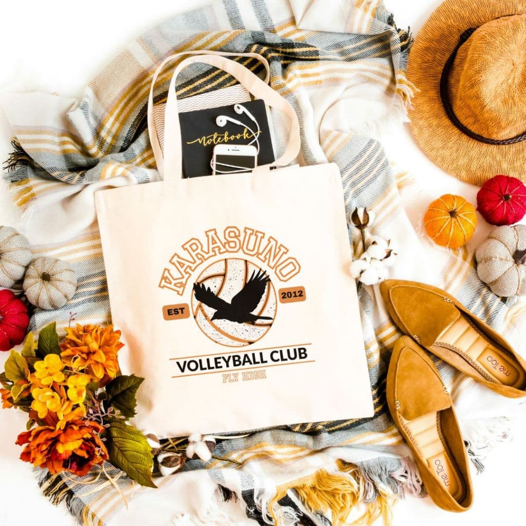 Bolsa Ecobag Animes - Haikyu Clube do Vôlei Karasuno - Sacola Ecológica - 32cm x 38cm