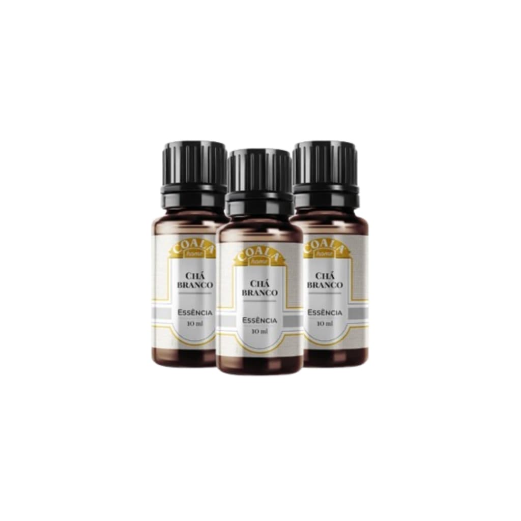 Kit Pacote 3 Unidades Essência Coala 10ml Chá Branco Aromatizador Ambiente Para Casa Cheirinho
