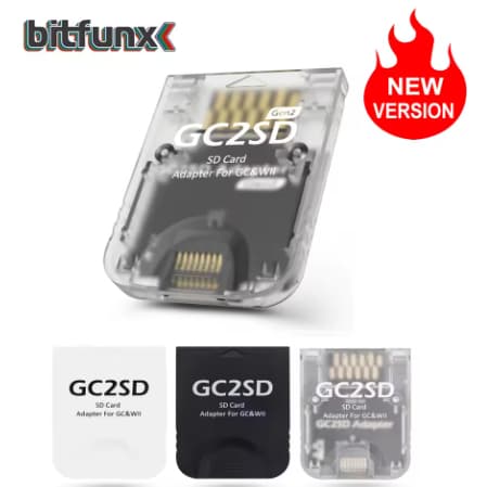 Adaptador MicroSD Bitfunx Original GC2SD Gen2 para Nintendo GameCube e Wii 🔥Promoção🔥