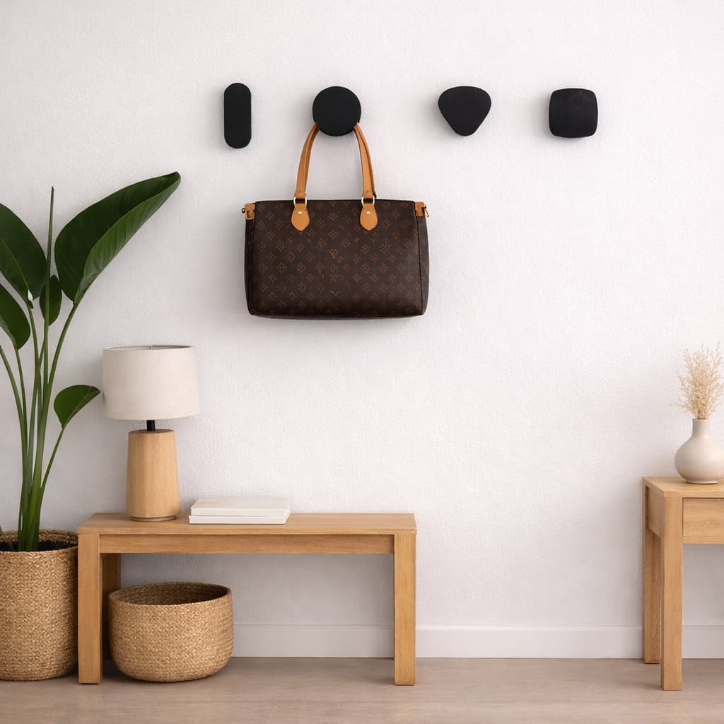 Kit 4 Cabideiros LOVE Minimalista Parede | Suporte Bolsa Casaco Fixação fácil, decoração, presente, suportes parede