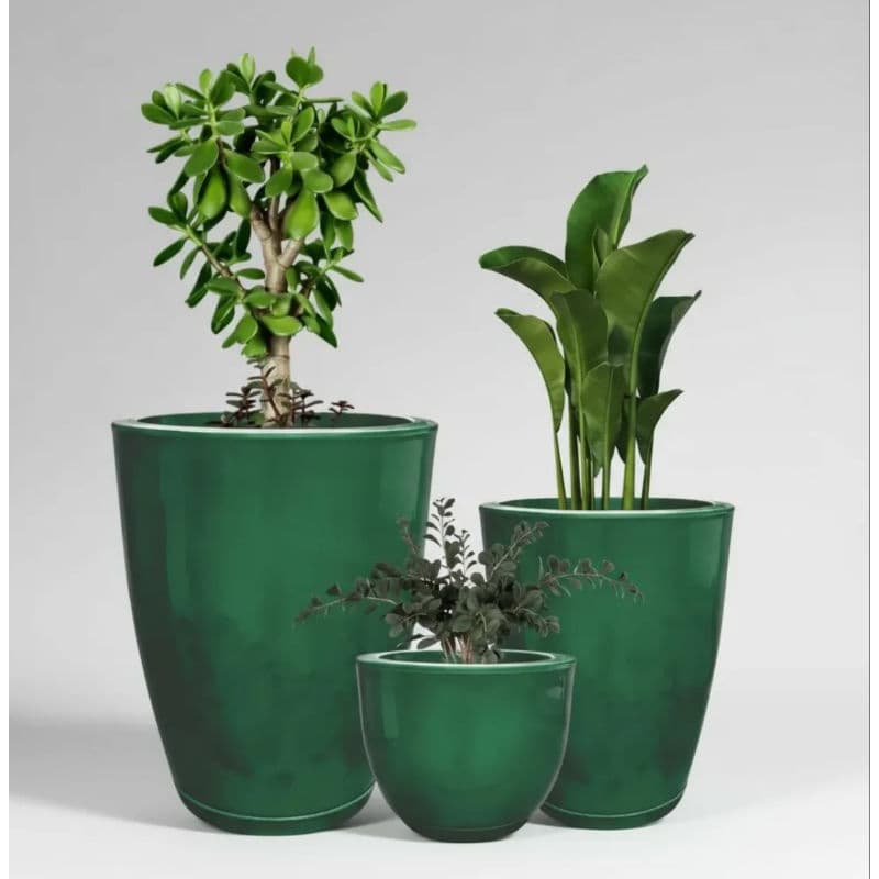 Kit 3 Vasos Coluna Bojo Marmorizado 1,2 e Bojo Marmorizado 1 luxo  para plantas naturais e artificiais área interna... .