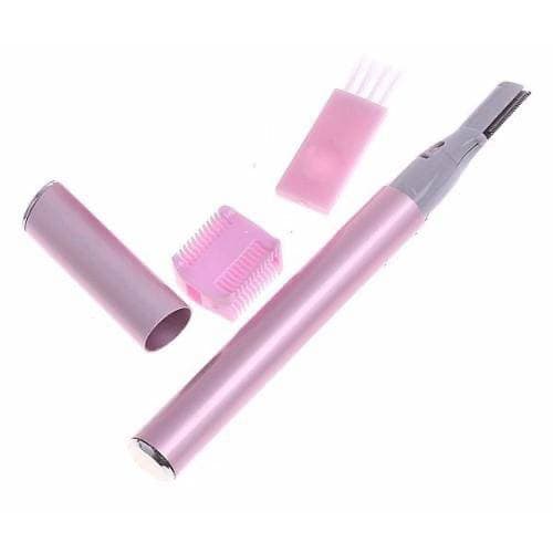 Mini Aparador Depilador De Rosto Elétrico Caneta Rosa
