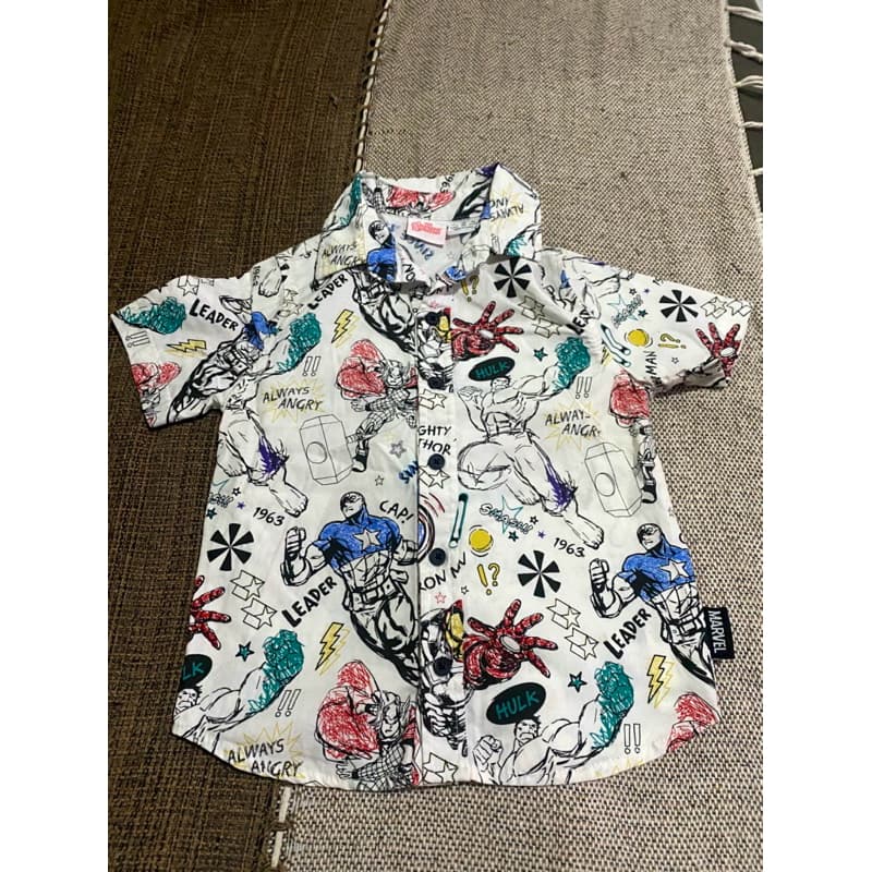 Camisa avengers de botão original da marvel infantil masculino