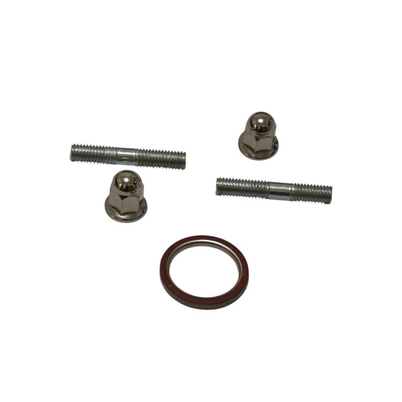kit 02 Prisioneiro 02 Porca 01 Anel Vedação Escape BiZ 125 2006, Até 2024