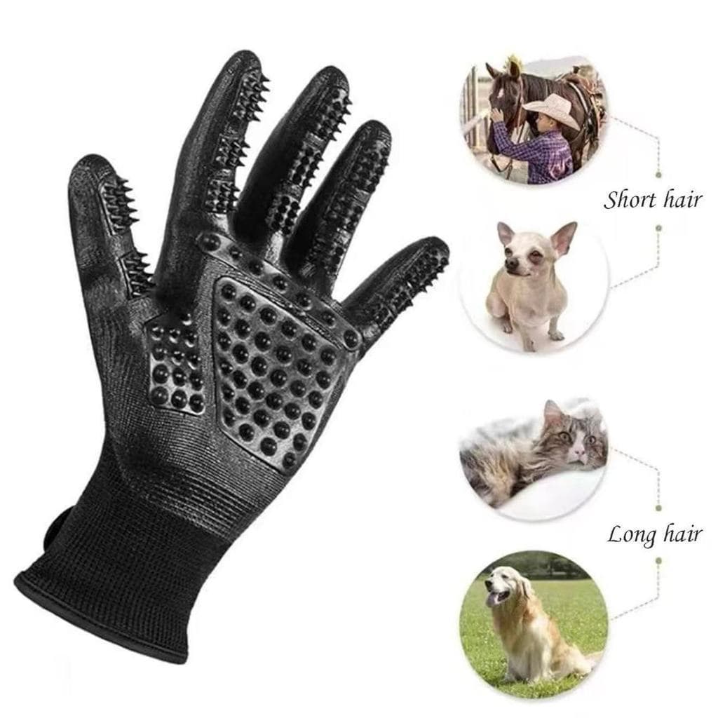 Luva Escova Tira Pelos Nano Magnética para Cães e Gatos – Remove Pelos na Hora, Massagem no Banho