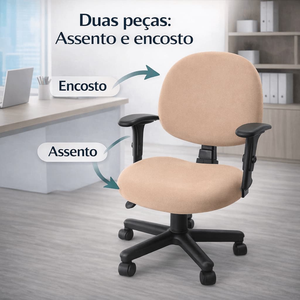 Capa Protetora Para Cadeira Escritorio Giratorio Alta Qualidade