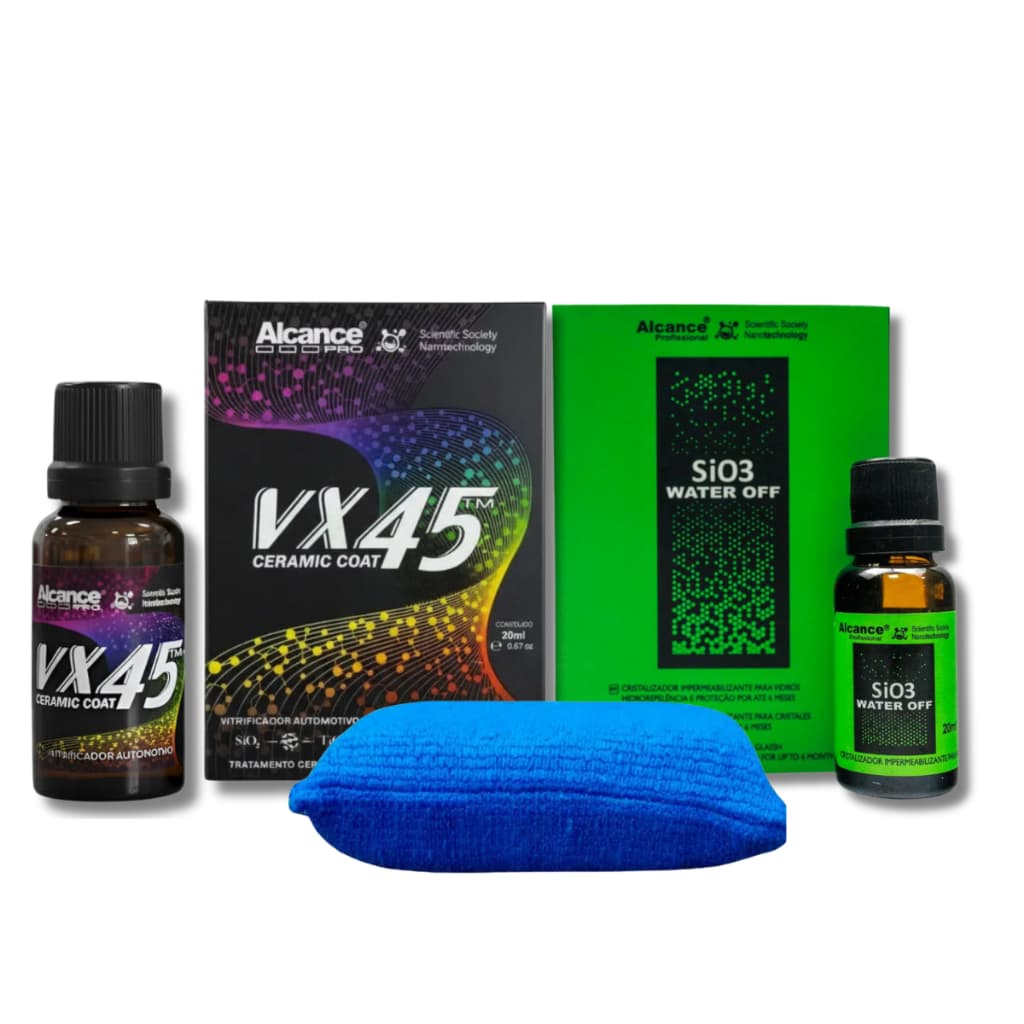 Kit Vx45 20ml Vitrificador + Sio3 20ml Cristalizador Alcance