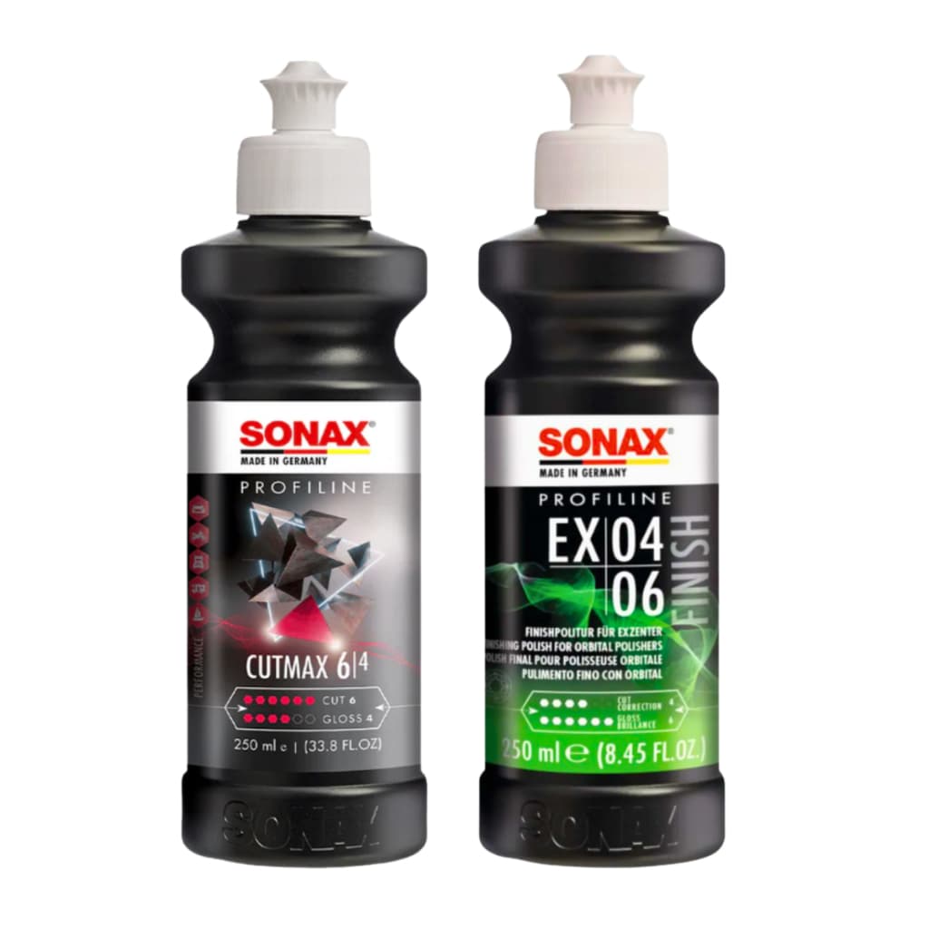 Kit Polidores Cutmax Corte E Ex 04-06 Lustro 250ml Sonax
