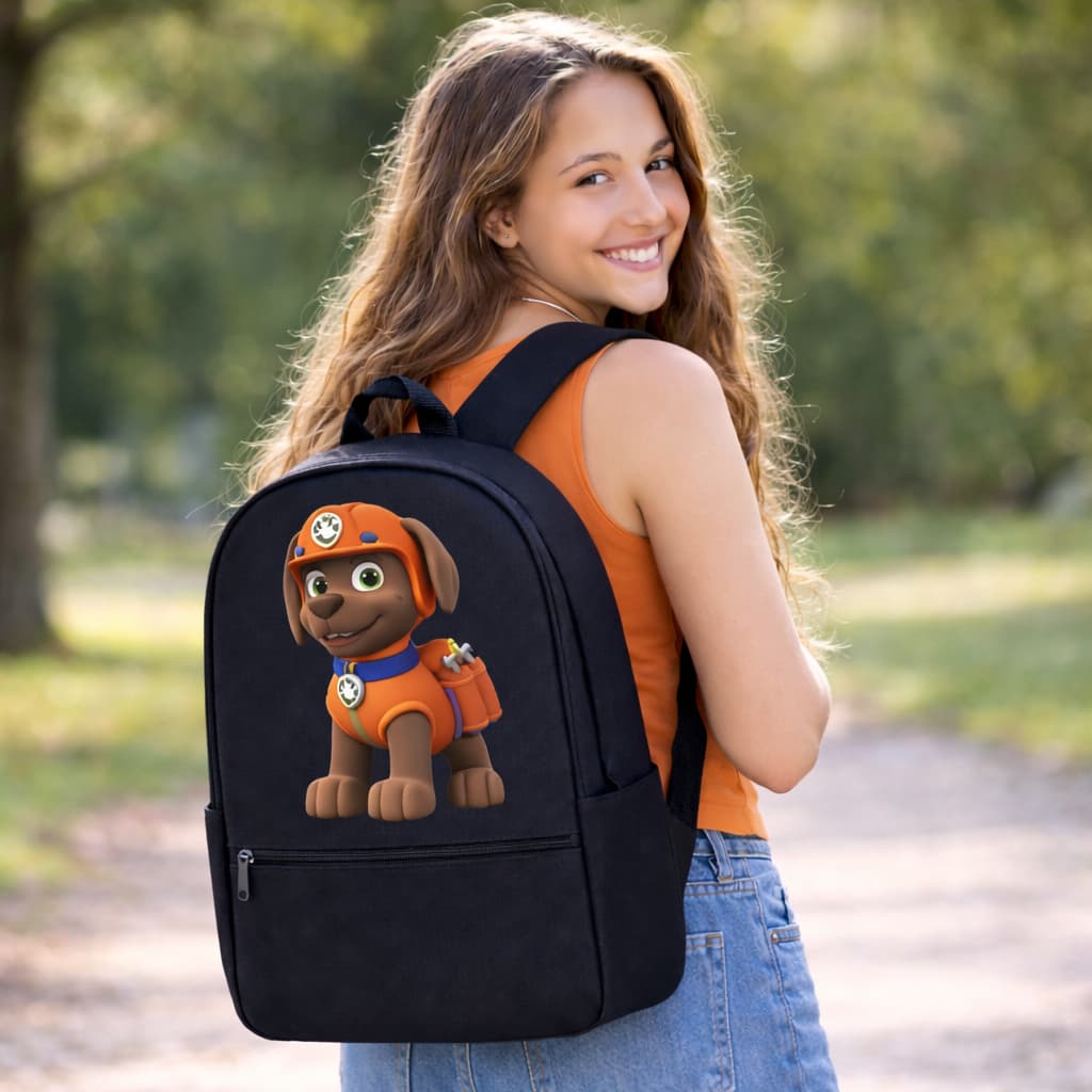 Mochila Bolsa Escolar Grande Reforçada 2 Bolso Lateral e Tablet (PATRULHA)