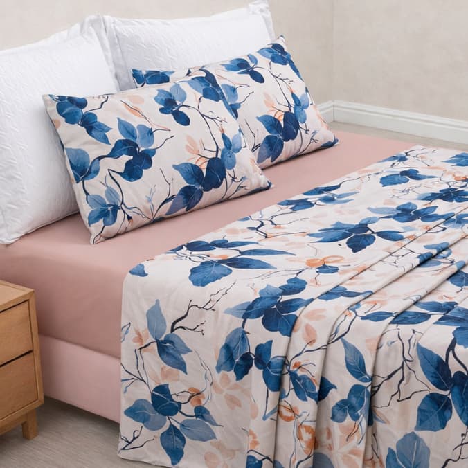 Lencol Cama Box Solteiro 3 Peças Estampado E Liso 400 Fios Confort Toque Aveludado