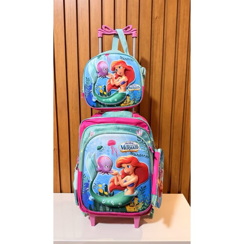 Kit Mochila Rodinha infantil feminina escolar