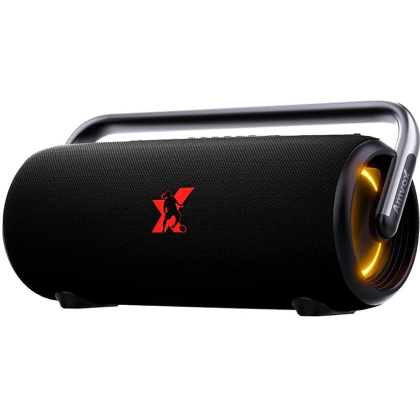 Caixa de Som Amvox Boombox ACA 610 BoomVox Ronaldinho Black 610W Até 12h bateria Bluetooth a Prova D’água