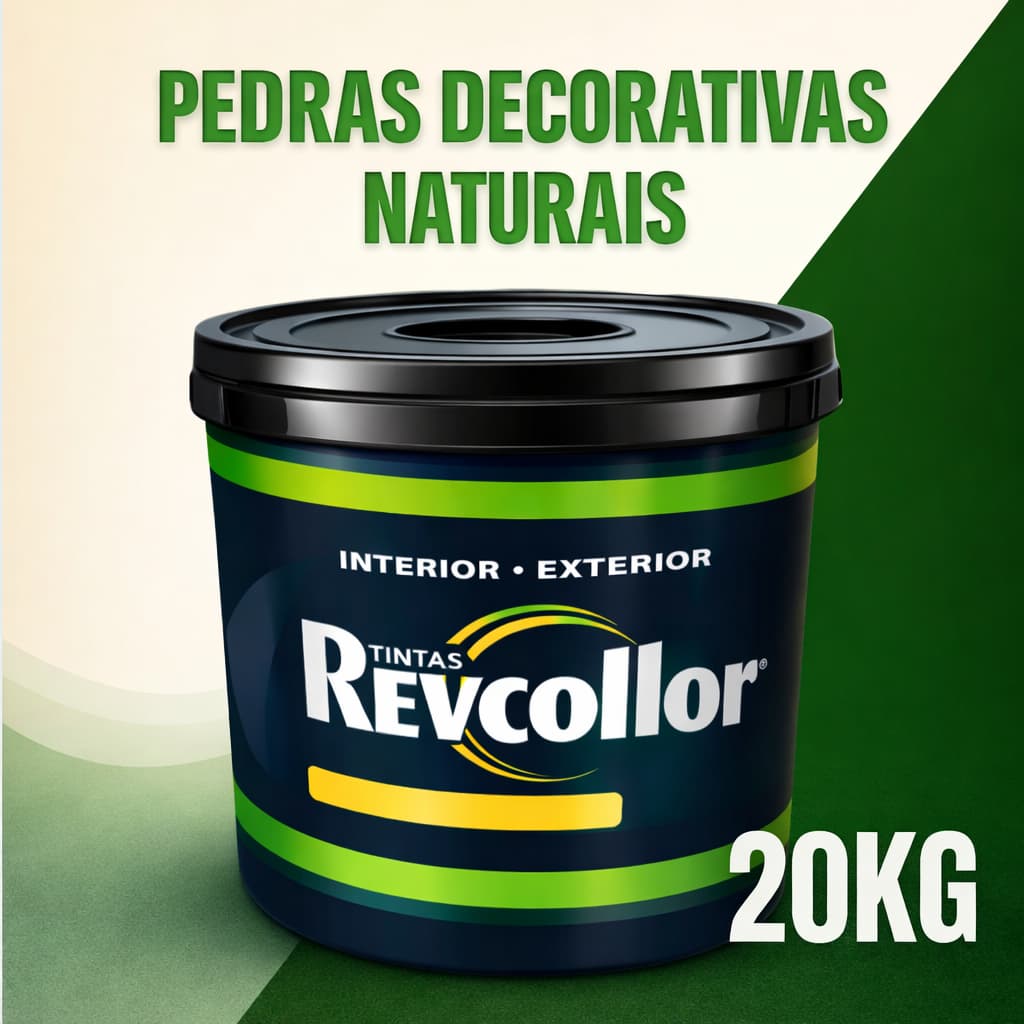REVESTIMENTO PEDRA NATURAL REVCOLLOR 20KG EFEITO DECORATIVO ALTA ADERÊNCIA USO INTERNO EXTERNO