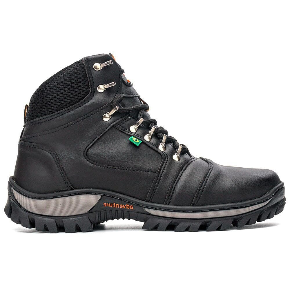 Bota Coturno Adventure Masculino Cano Alto Cadarço Trilha