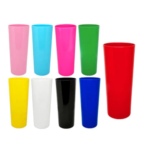 kit 10 COPOS LONG DRINK 350ML LISO FECHADO CORES DIVERSAS PARA FESTA ANIVERSARIO CASAMENTO