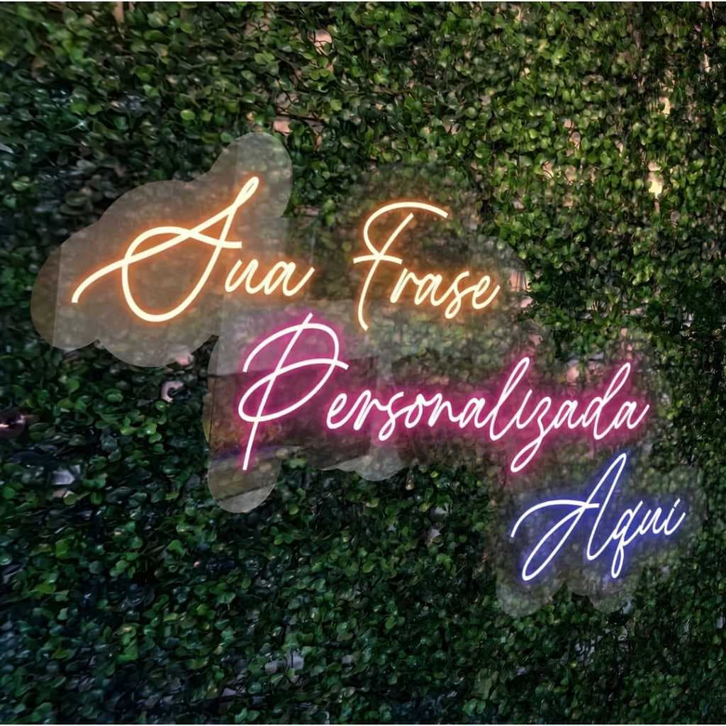 Painel Letreiro Led Neon Personalizado Sua Frase Personalizada 60x40