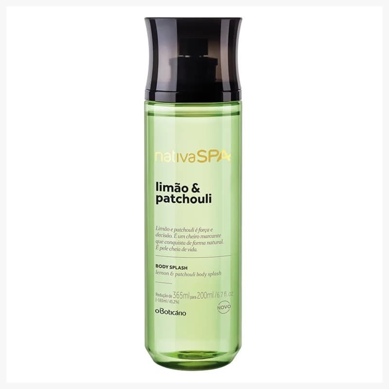Body Splash Limão e Patchouli da Nativa SPASinta o Equilíbrio: A Fragrância Marcante.