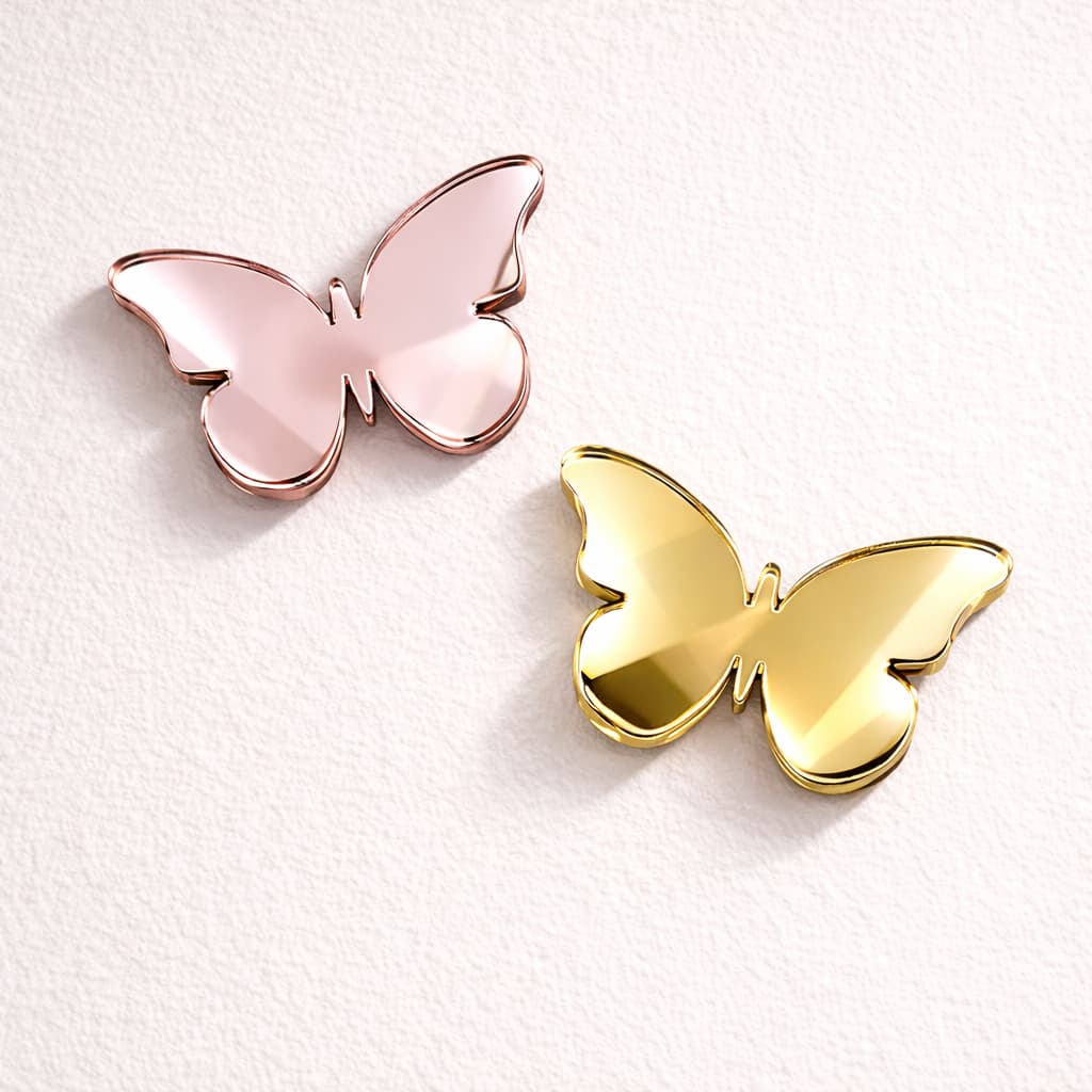 Peças decorativas, Borboleta em Acrílico Espelhado,  Brilho e Delicadeza para o seu ambiente