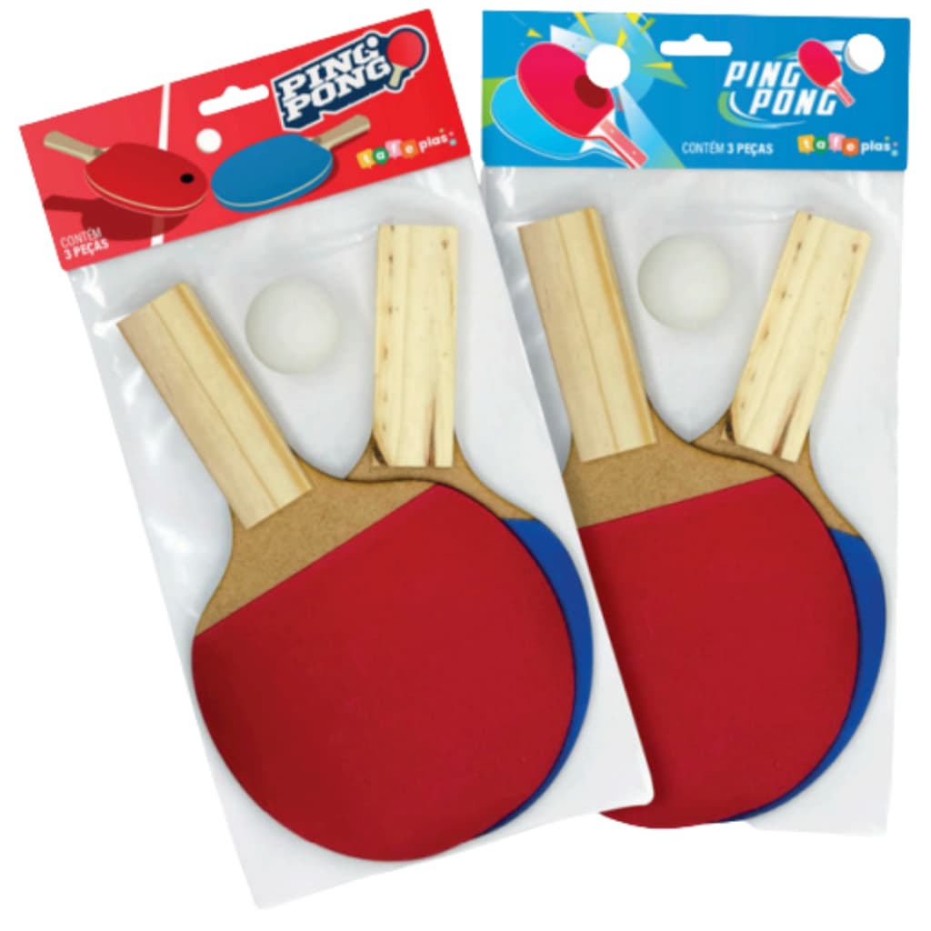 Kit Ping Pong Infantil Esportivo Raquetes Bolinha - Tafeplas