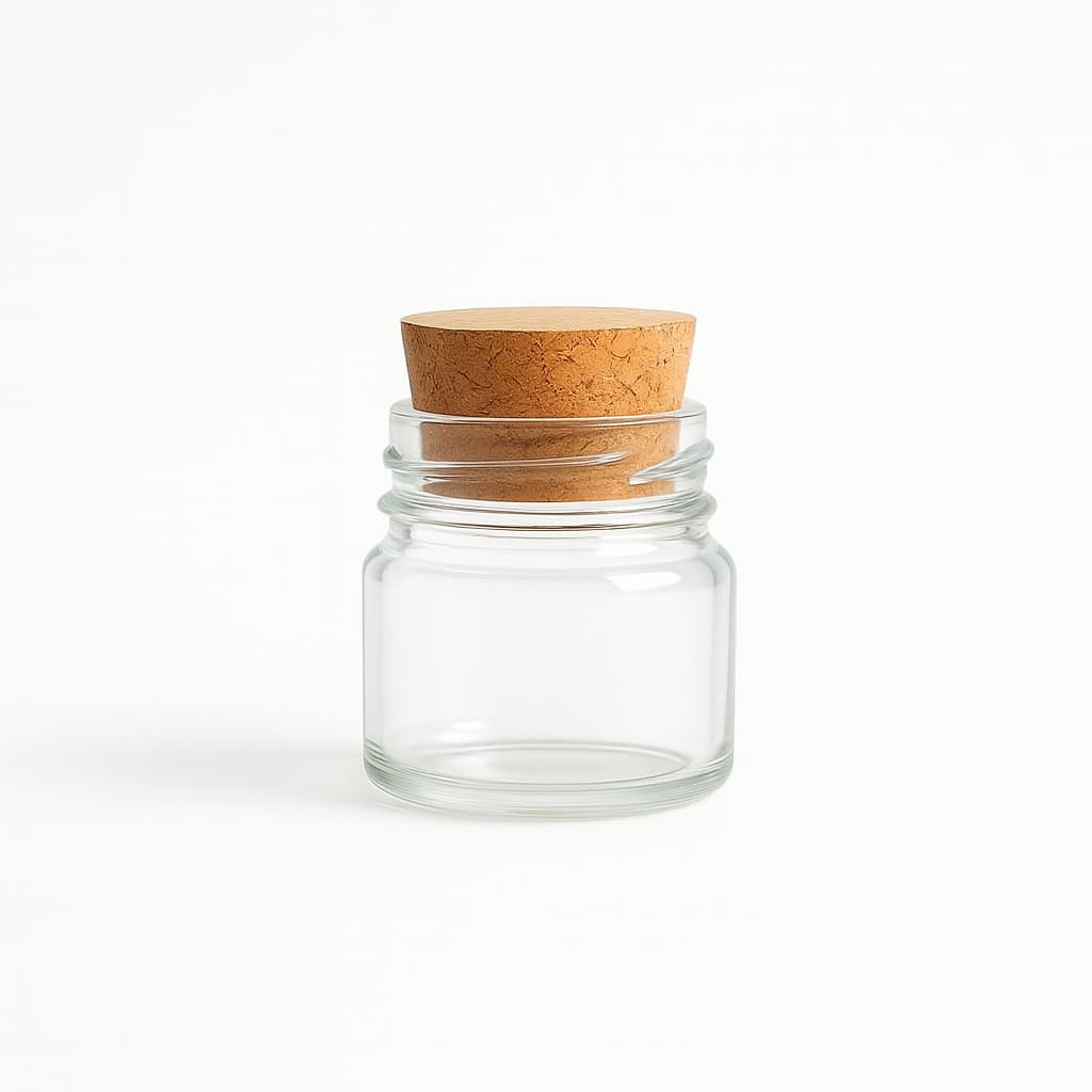 25 Potinhos Para Vela 40ml C/ Tampa Rolha Cortiça Lindo