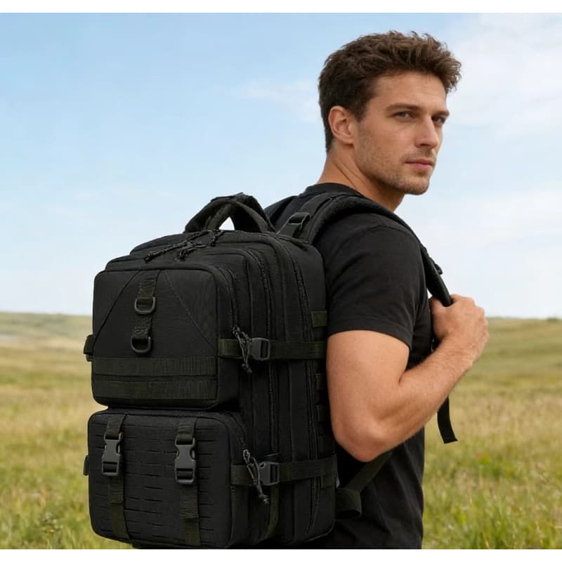 Mochila Tática Militar 40L Impermeável para Notebook Viagem Camping Escola