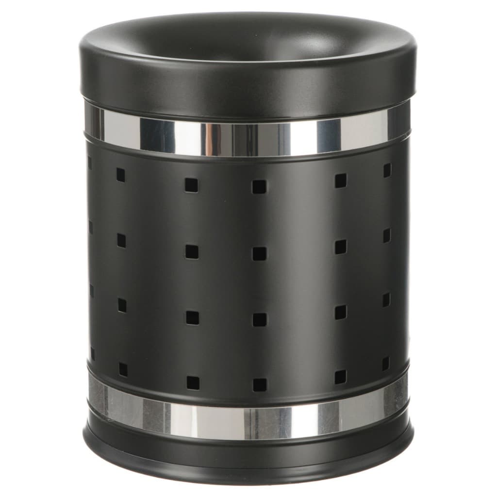Lixeira 8 Litros Cesto De Lixo Higiene Banheiro Escritório Quarto Lavabo Cor Preto