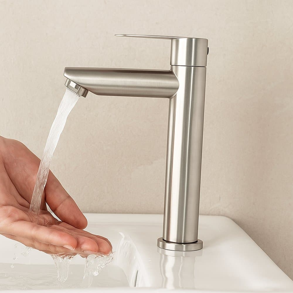Torneira Banheiro Lavatório Retrô Luxo Inox Escovado Vintage ✨ inox escovado tendência