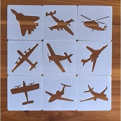 Stencil Aviões 9x9