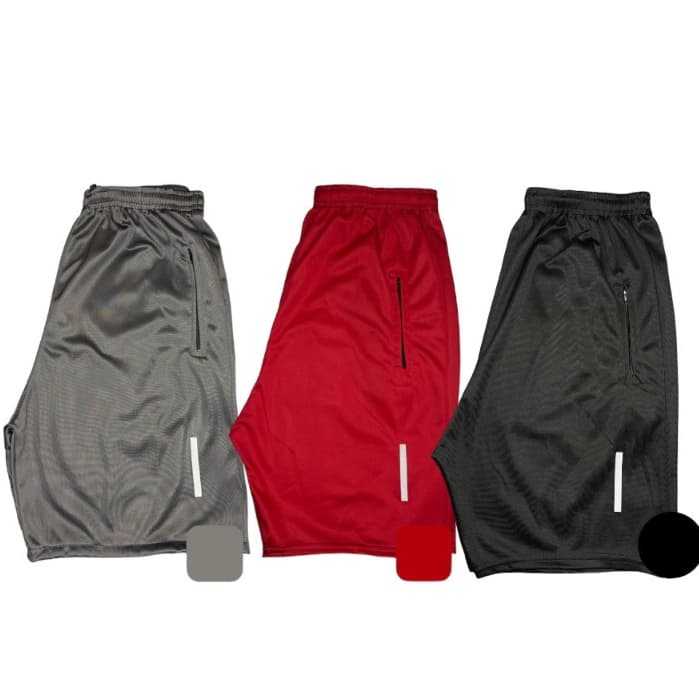 Kit 3 Bermudas Masculinas Básicas - DryFit - Malha Leve e Confortável