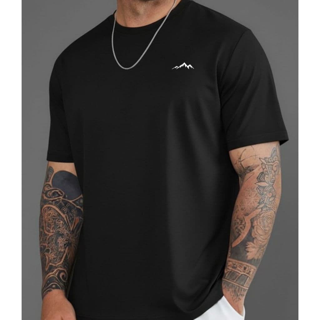 Camiseta Masculina 100% Algodão Camisa Fio 30.1 Gola Redonda Confortável
