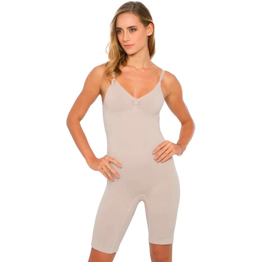 Body Bermuda Longo Plié Control Modelador Macaquinho Redutor de Medidas Original