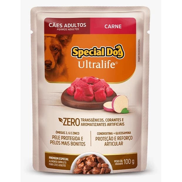 CAIXA SACHÊ SPECIAL DOG ULTRALIFE ADULTOS 12X100G