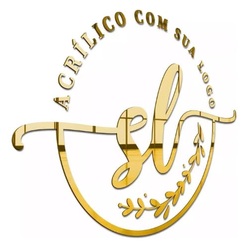 Logomarca Redonda em Acrílico para Parede – Design Moderno e Acabamento Sofisticado