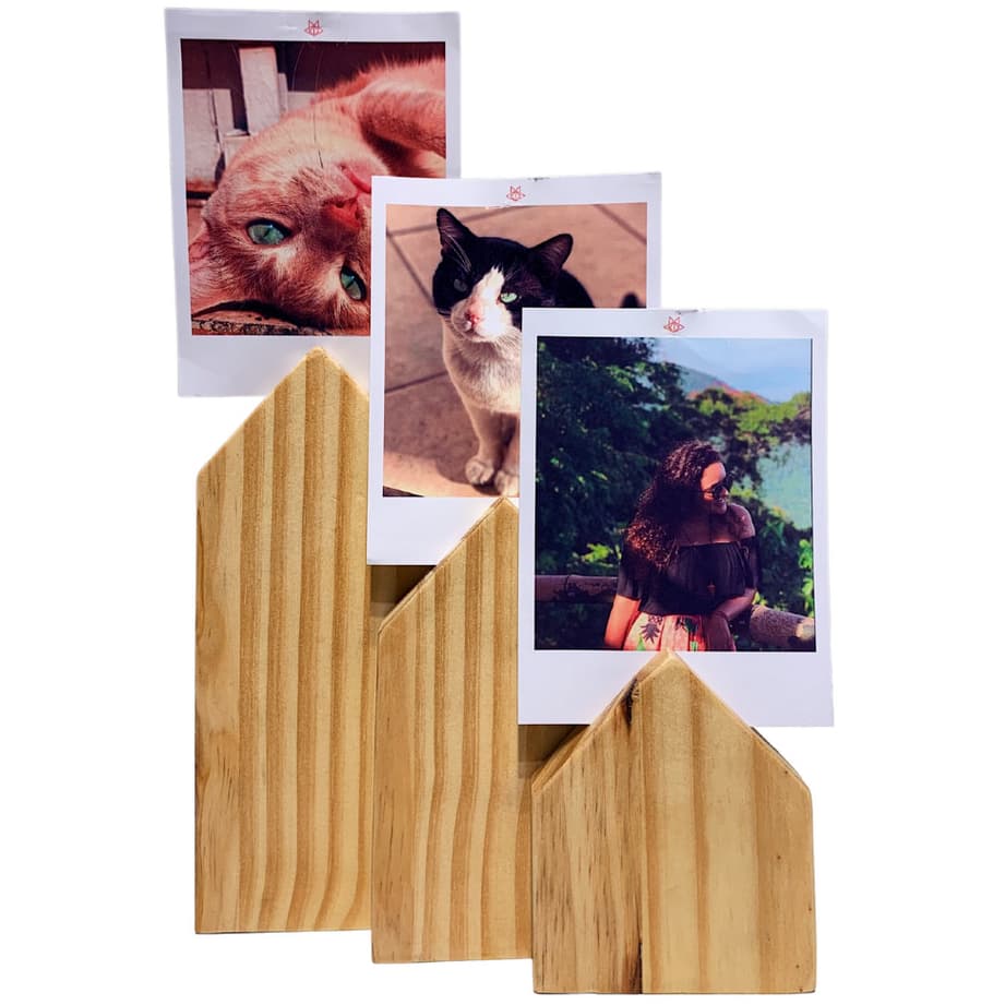 Porta Retrato Polaroid para Decoração Kit Com 3 Suportes para Foto - Casa 67