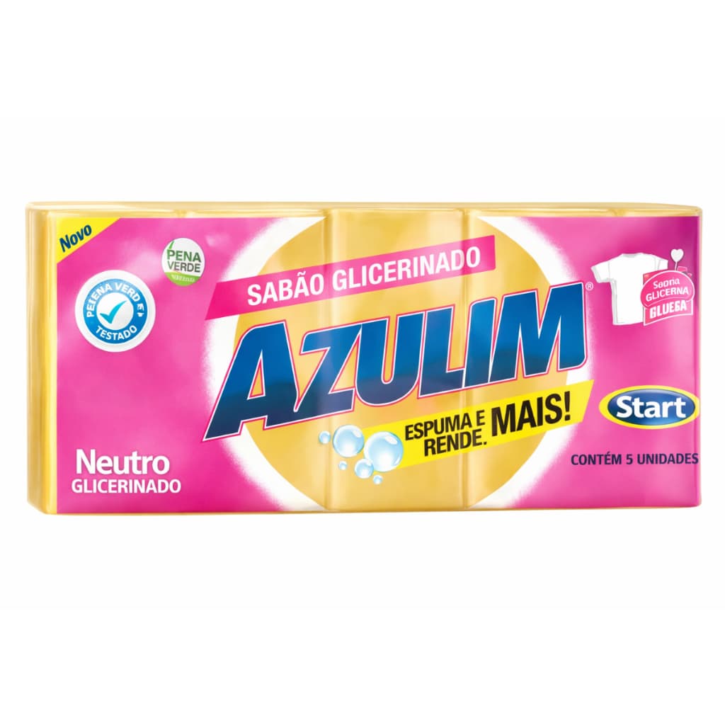 Sabão Barra Azulim 750g 5x Glicerinado