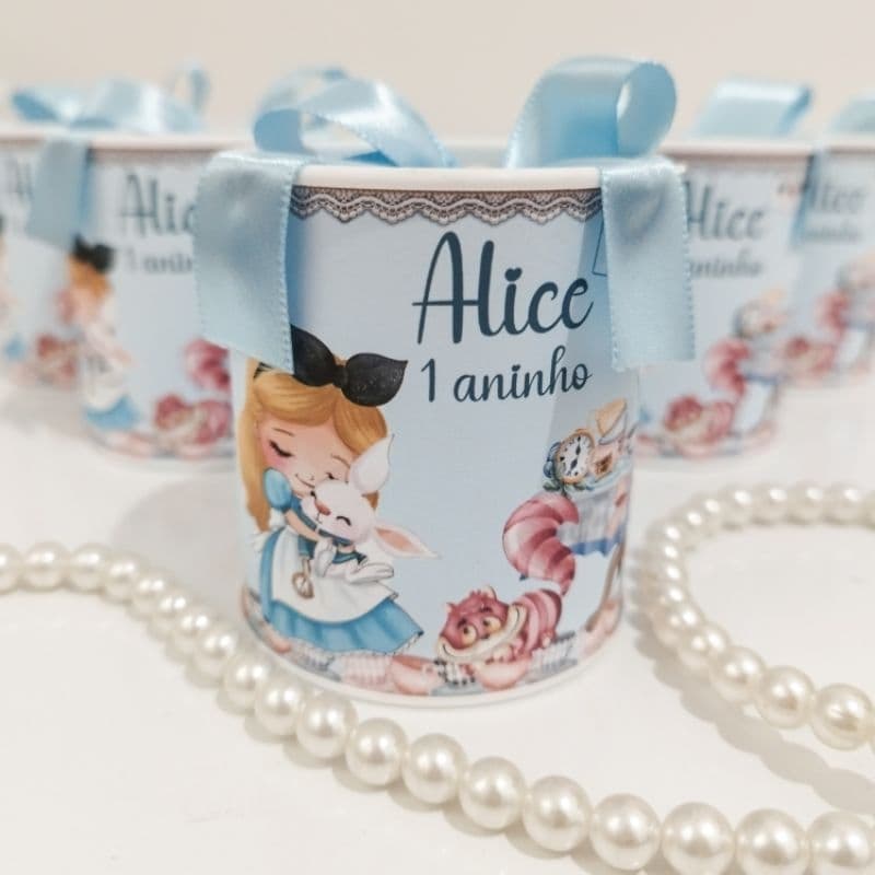 Lembrancinha Personalizada Alice no Pais das Maravilhas Tubolata  Festa Infantil Maternidade aniversario