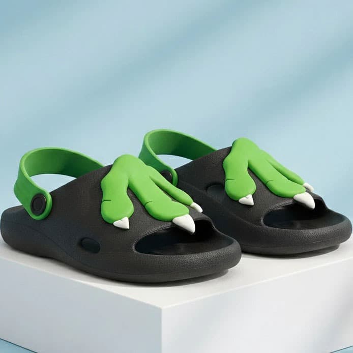 Chinelo Nuvem Slide  Pata Dino infantil meninas confortável unicórnio flor coração