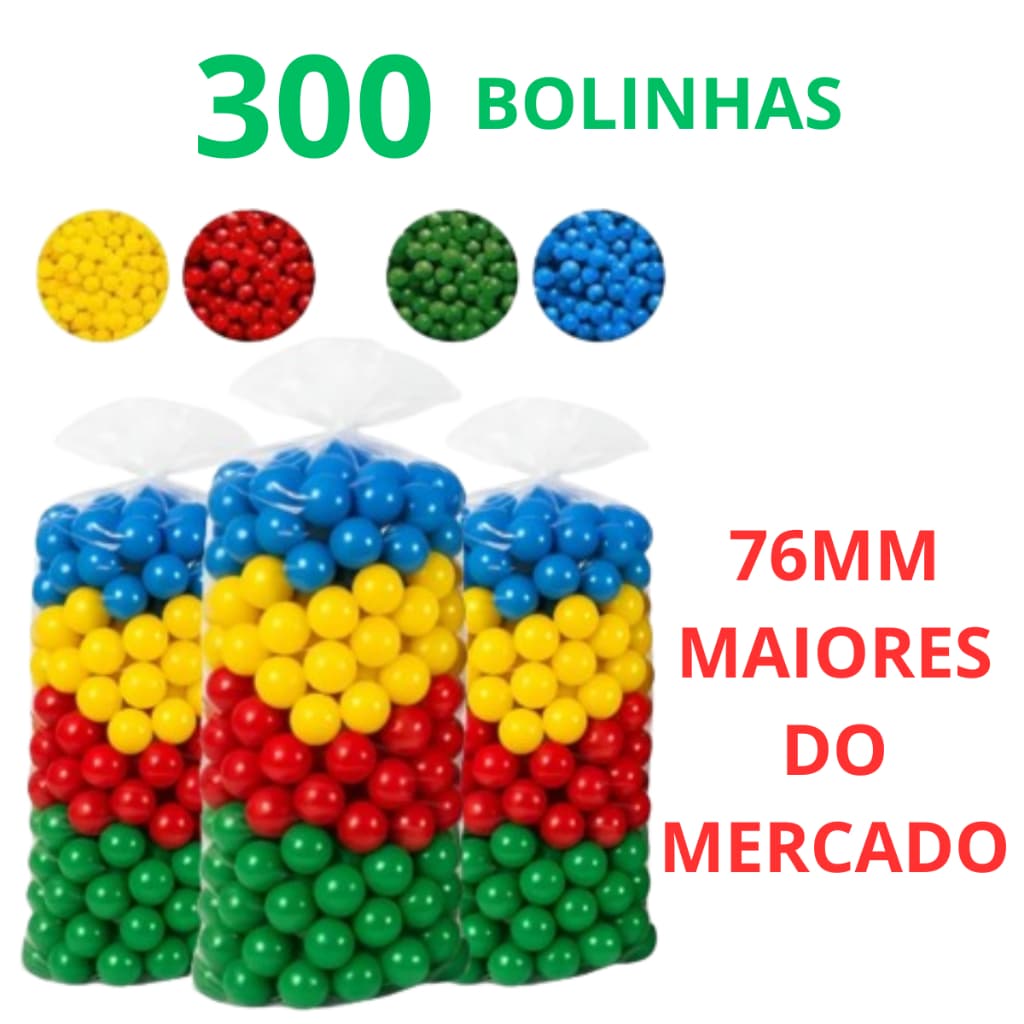 300 Bolinhas Coloridas para Piscina de Bolinhas Infantil – Uso Seguro 50,100,200,300