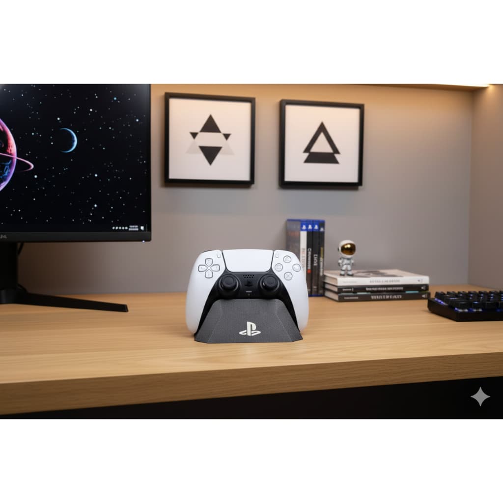 Suporte para Controle PS5 DualSense | Base Organizadora Gamer para Mesa e Setup PlayStation 5