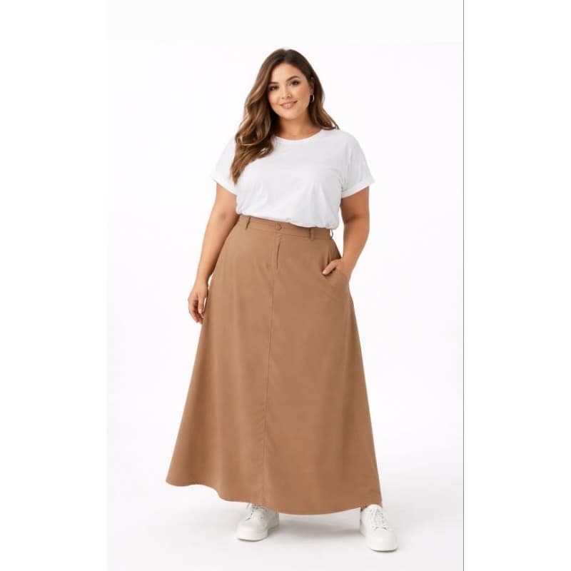 Saia Longa Plus Size -  Não Gruda, Alta Durabilidade, Zero Transparência
