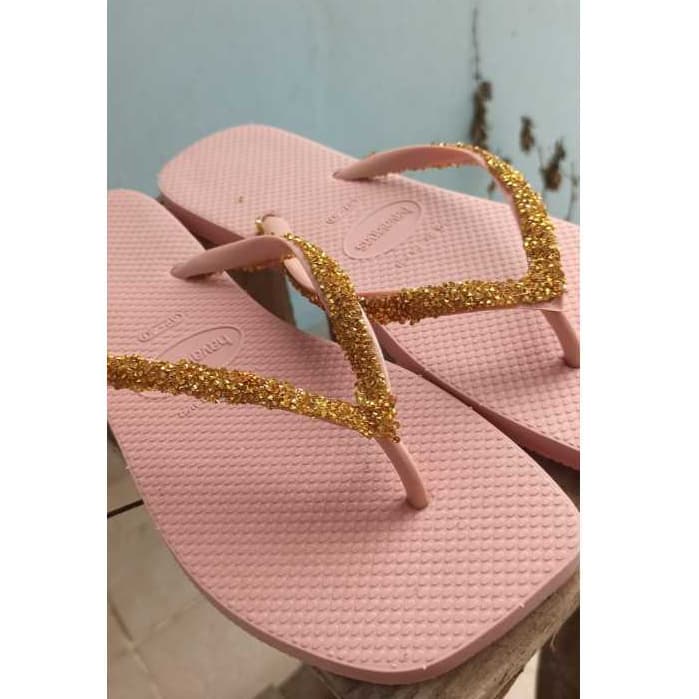 Chinelo Havaiana Slim Brilho Dourado - Carnaval e dia a dia