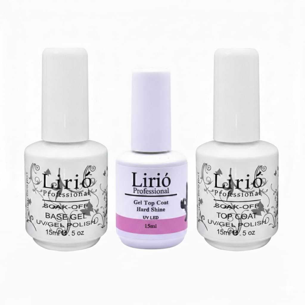 kit c/ 1 base gel + 1 top coat branco + 1 top coat rosa 15ml - C&S BAZAR -