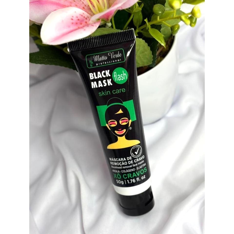Máscara preta - máscara facial- máscara xô cravos