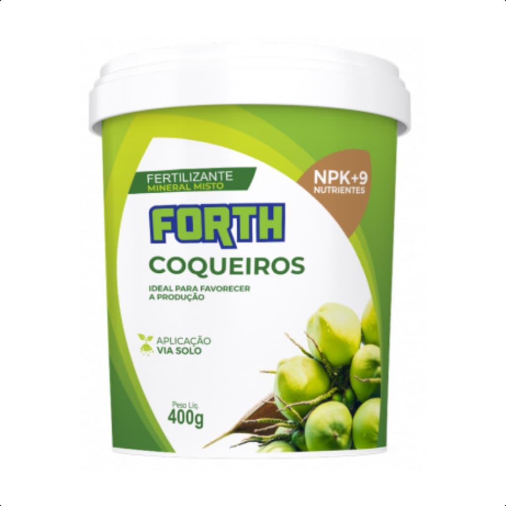 Adubo Fertilizante Forth Coqueiros Produção Frutificação Nutrição Crescimento NPK+