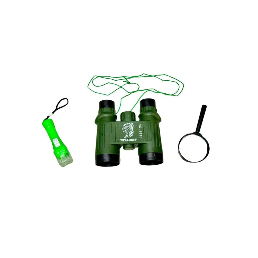 Detetive Infantil Kit Binóculos + Lanterna + Lupa