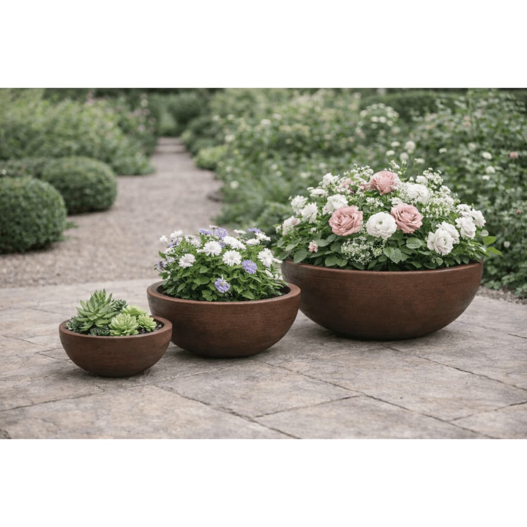 Vaso Bacia Decorativa Riscatto Mini Ferrugem 25cm em Polietileno Premium | Loplast