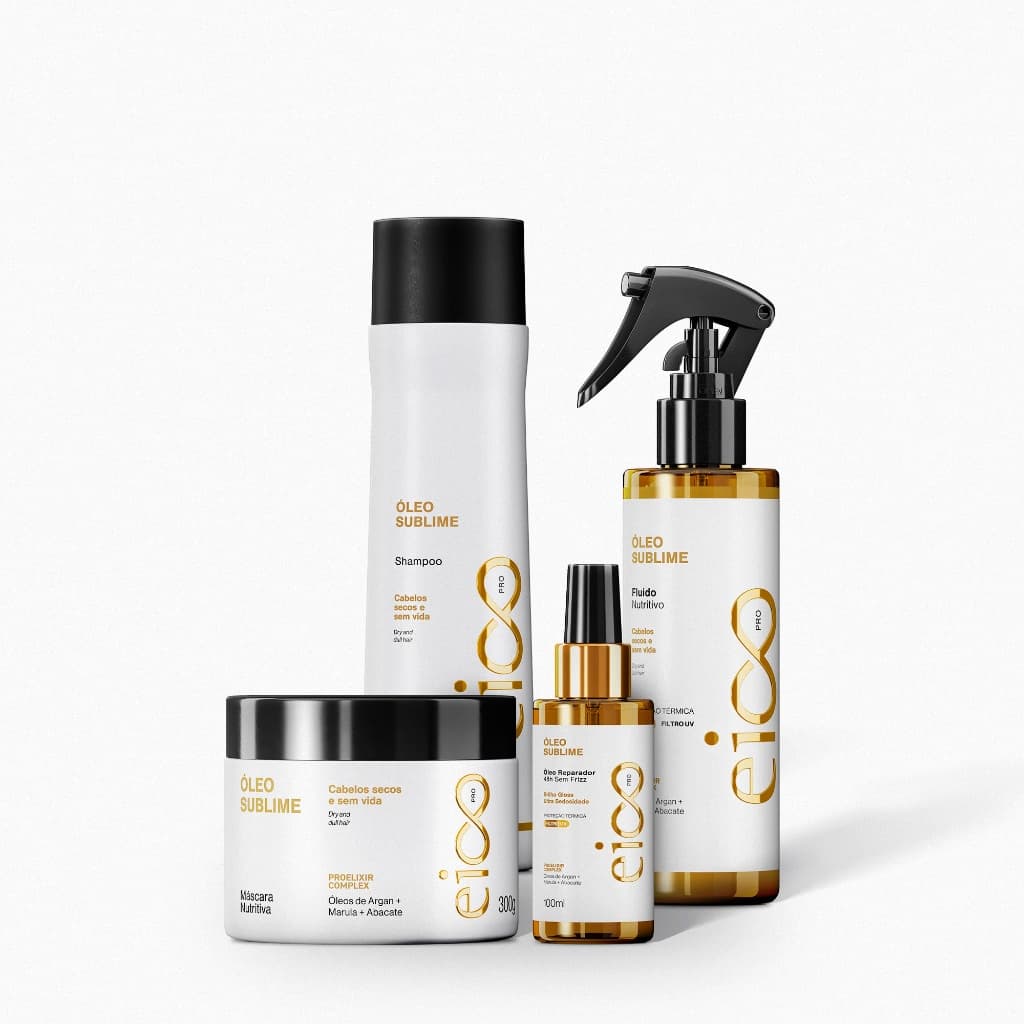 Kit Nutritivo Fluido Óleo Sublime EICO PRO - 4 Produtos